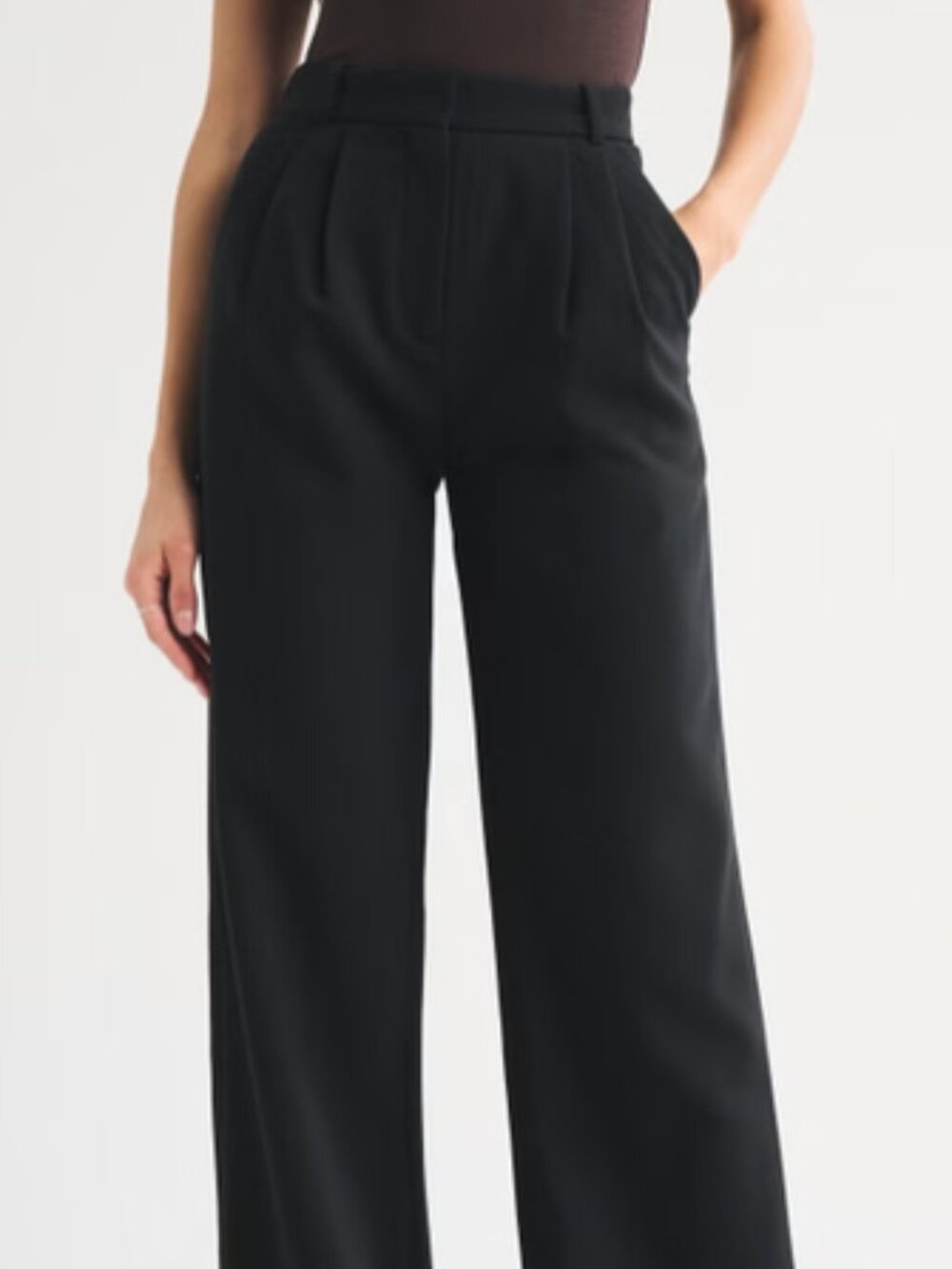 A&F Sloane Tailored Wide Leg Pant 28 Short